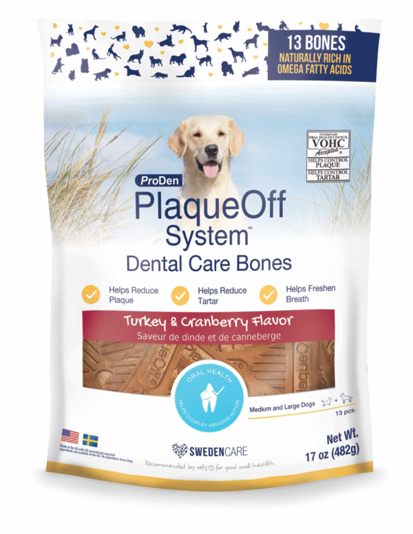 PlaqueOff Dental Bones Turkey & Cranberry Flavor