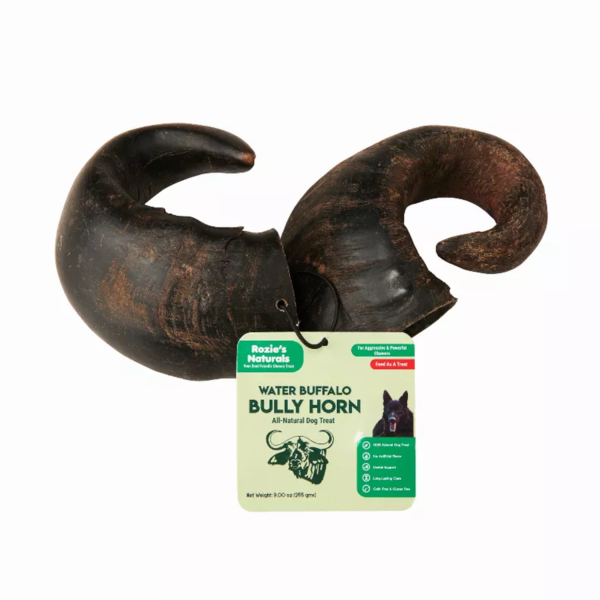 WATER BUFFALO HORN-100% Natural, Long-Lasting, Grain-Free, Gluten-Free, Dog Dental Treats & Chews-2 COUNT-15 oz - Image 2