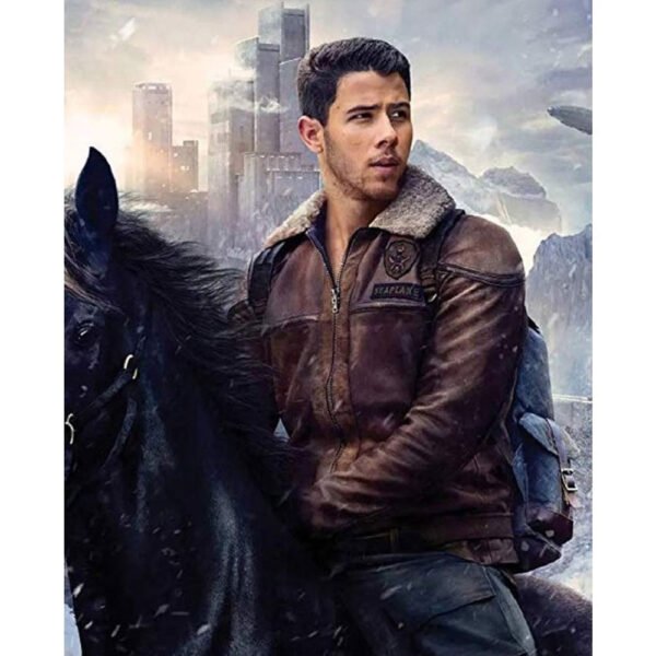 Jumanji 2 Nick Jonas Leather Jacket - Image 3