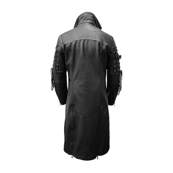 Men Black Goth Matrix Duster - Image 2