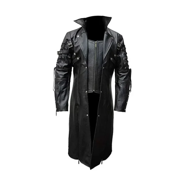 Men Black Goth Matrix Duster